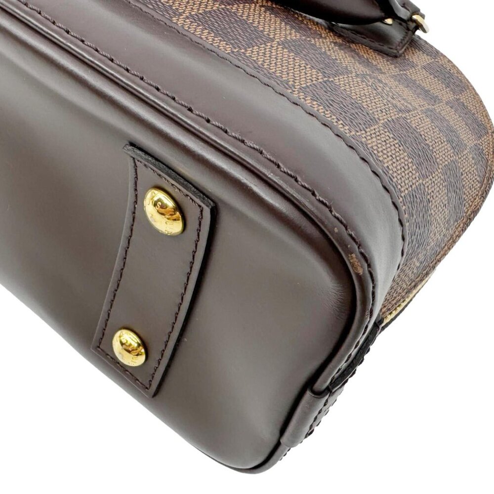 Louis Vuitton Alma BB Damier Ebene Satchel Shoulder Bag Brown - Picture 8 of 10